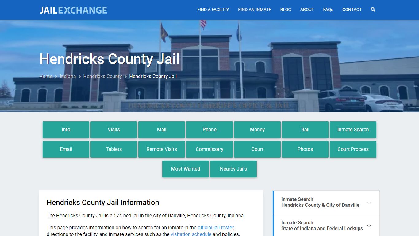 Hendricks County Jail, IN Inmate Search, Information